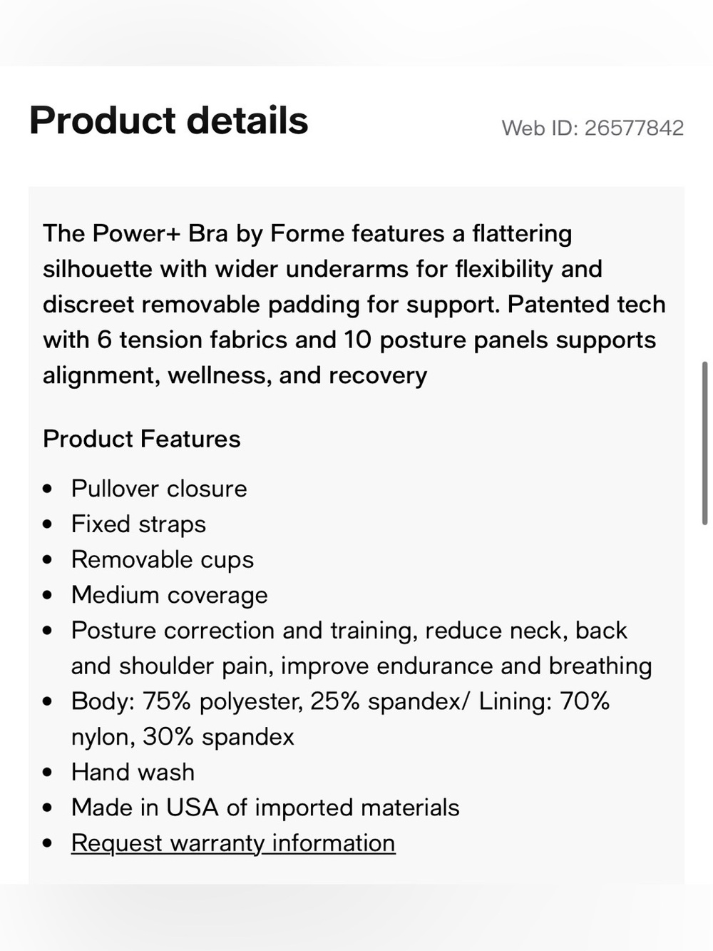 Forme - Power Bra - Picture 4 of 4